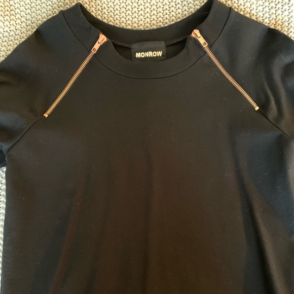 Monrow pullover sz sm rose gold zippers like new - Picture 1 of 8
